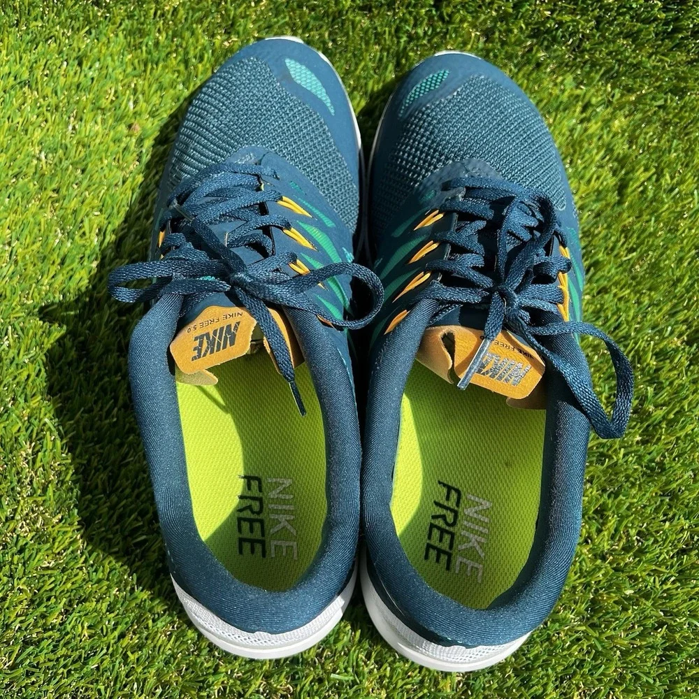 Nike Shoes Men Size 13 Free 5.0 Running Athletic Sneakers 642198-301 Teal